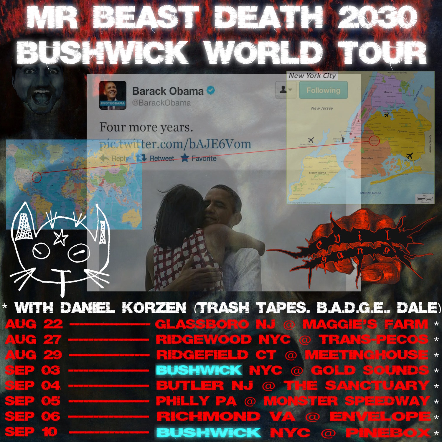Mr Beast Death 2030 Bushwick Tour Flyer